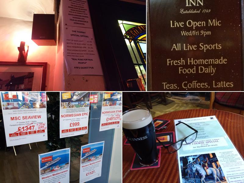 The Tam O'Shanter Inn Menu