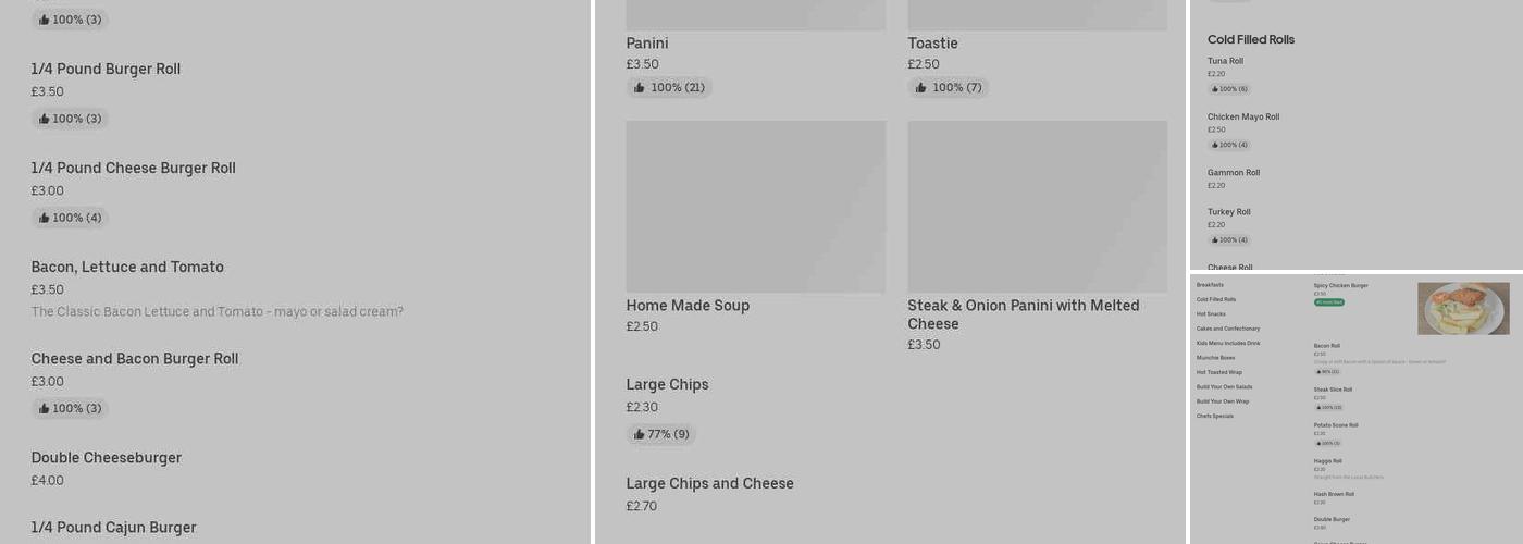 The Redstone Inn Menu