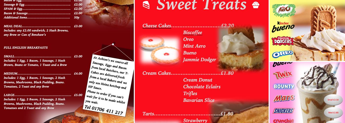 Ashton’s Fish and Chips Menu