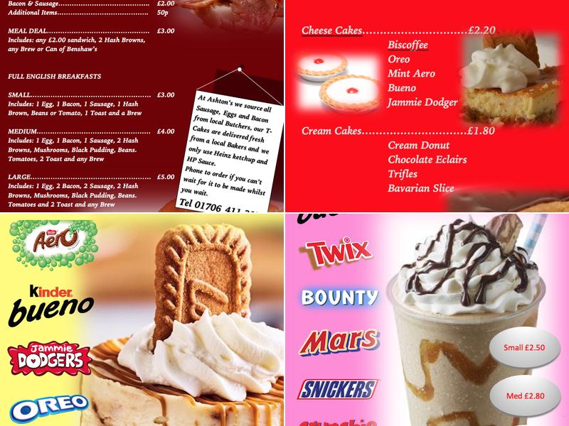 Ashton’s Fish and Chips Menu