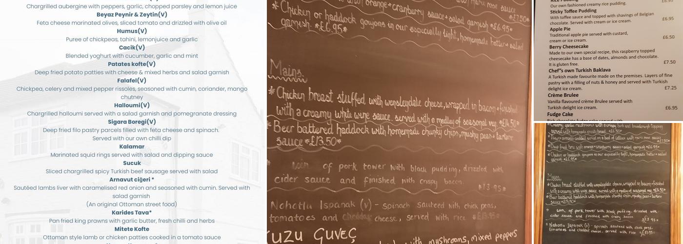 The Greyhound At Bagby Menu