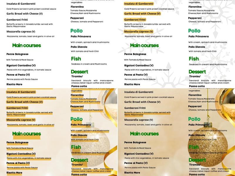 Imperial Hong Kong Menu