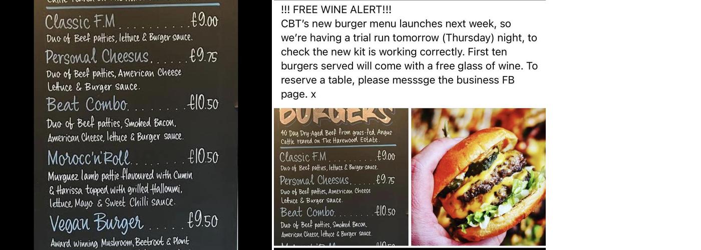 Twelve Cafe Bar Menu