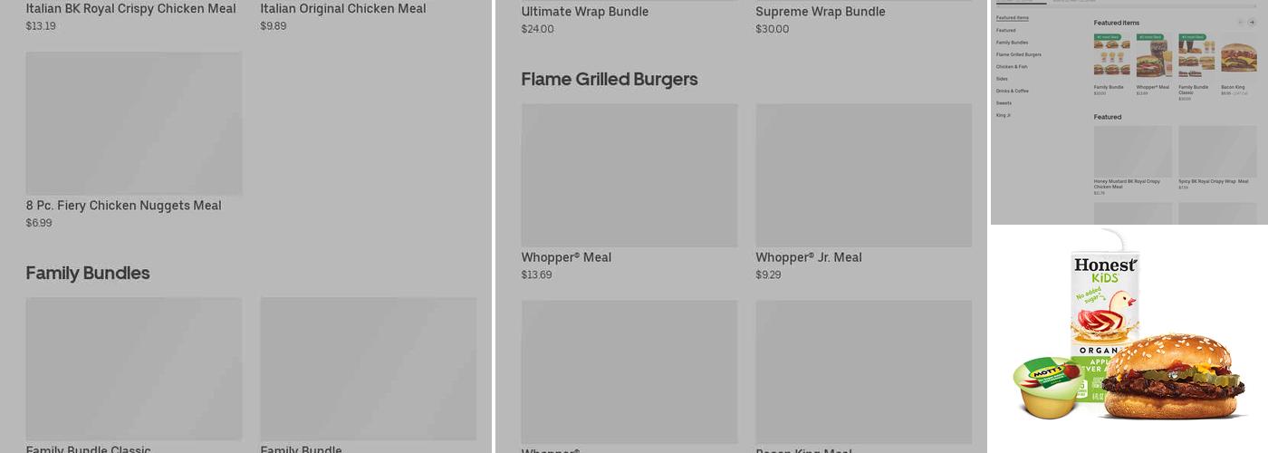 Burger King Menu