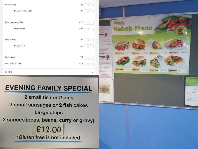 A 1 Fish Bar Menu