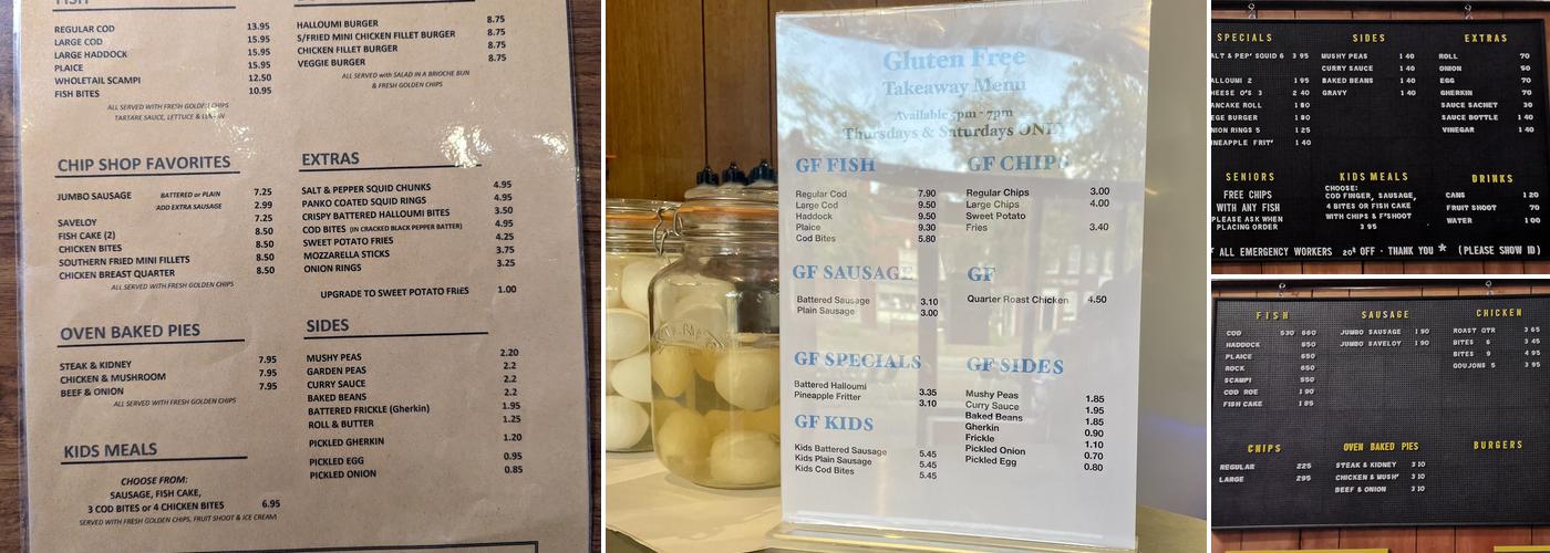 Maltings Fish and Chips Menu