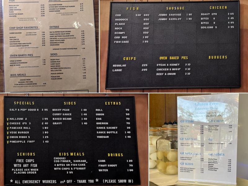 Maltings Fish and Chips Menu