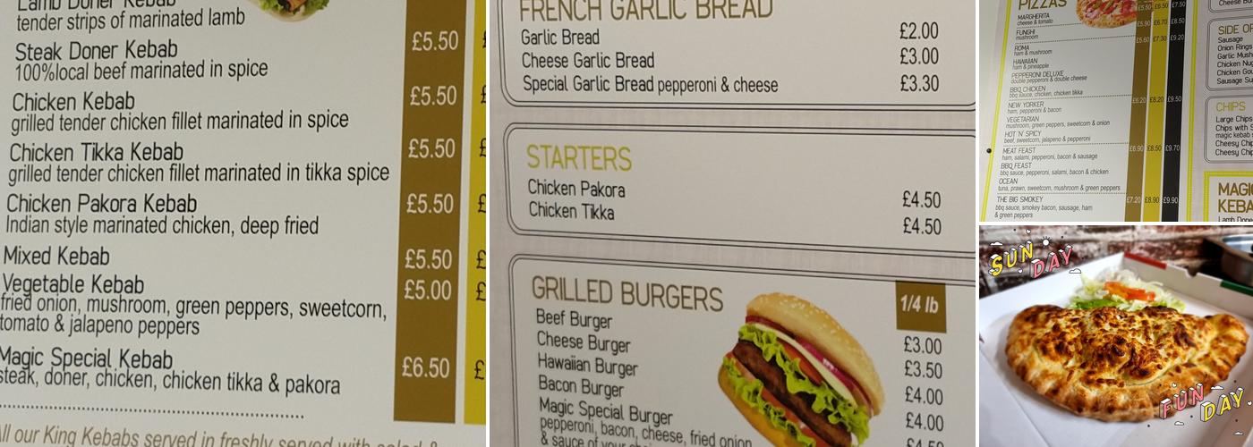 Magic Kebab Menu