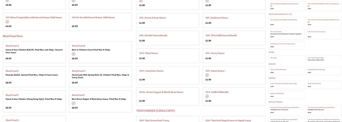 The Good Chef Chinese Takeaway Menu