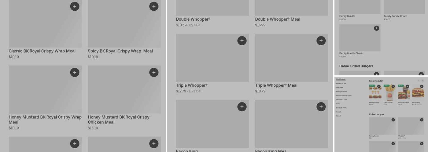 Burger King Menu