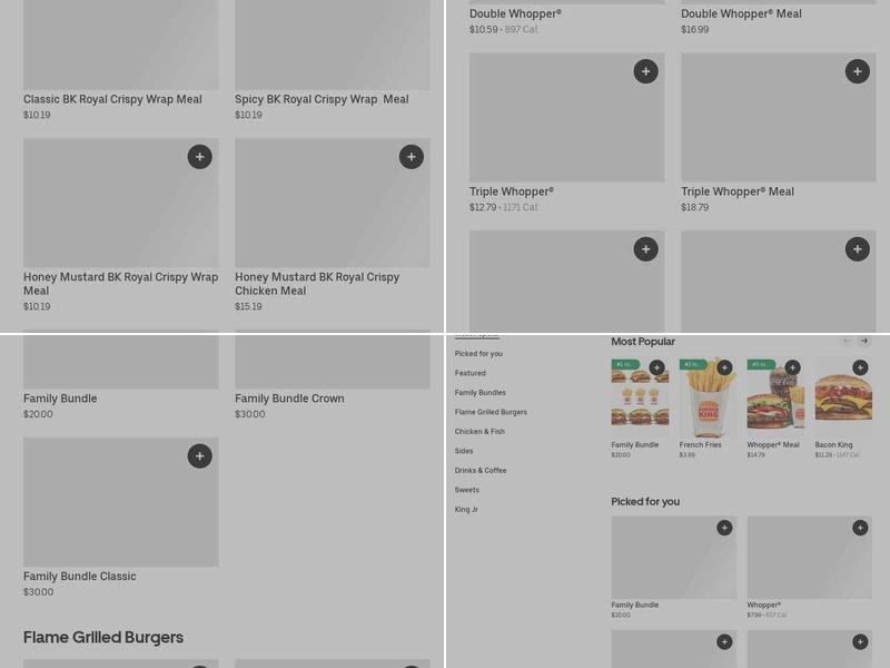 Burger King Menu