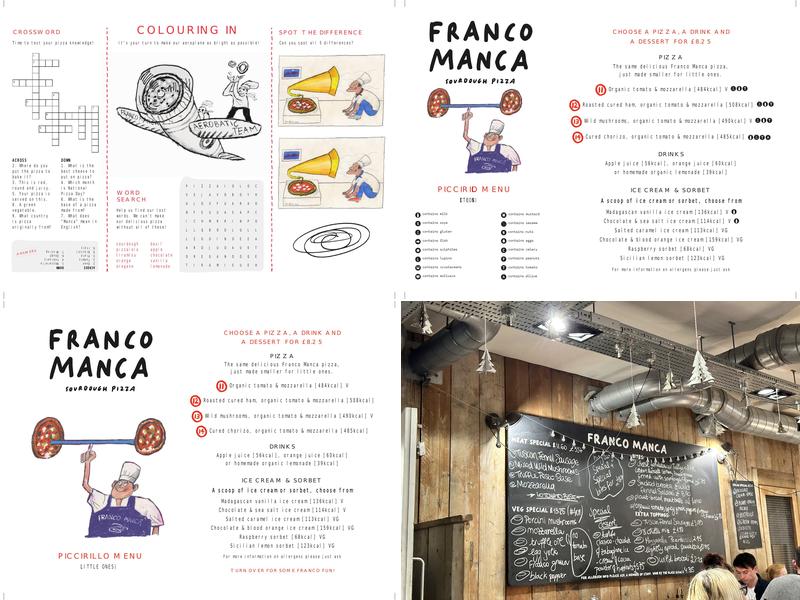 Franco Manca Oxford Menu