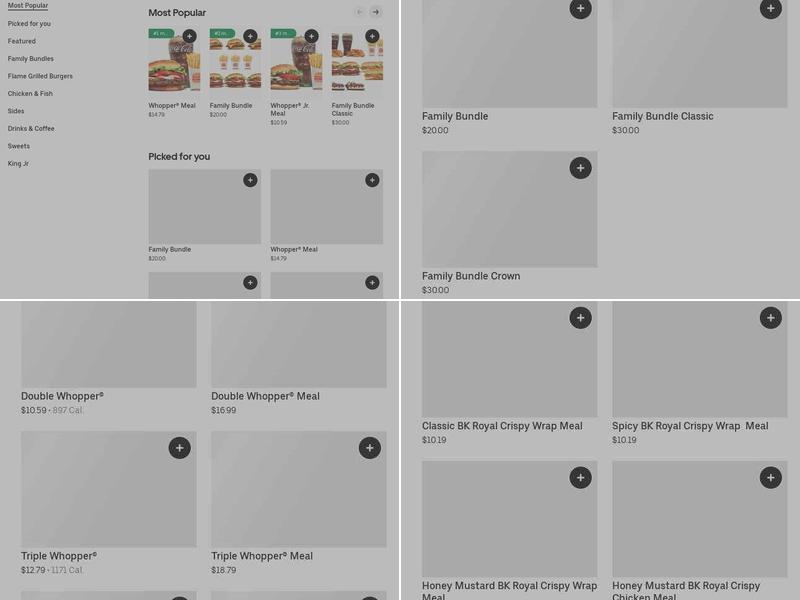Burger King Menu