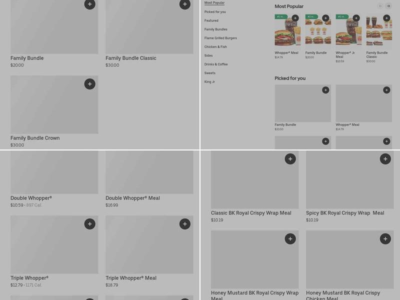 Burger King Menu