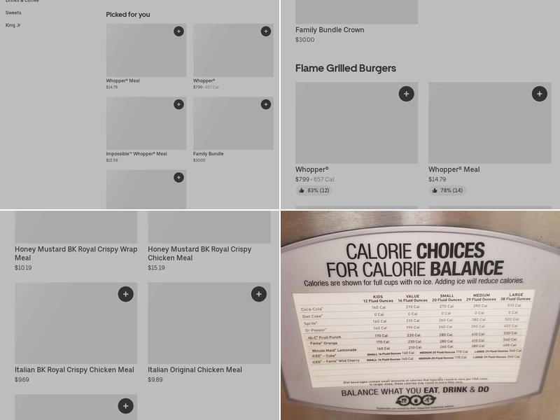 Burger King Menu