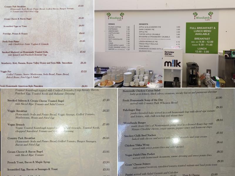 Woodlands Cafe Menu