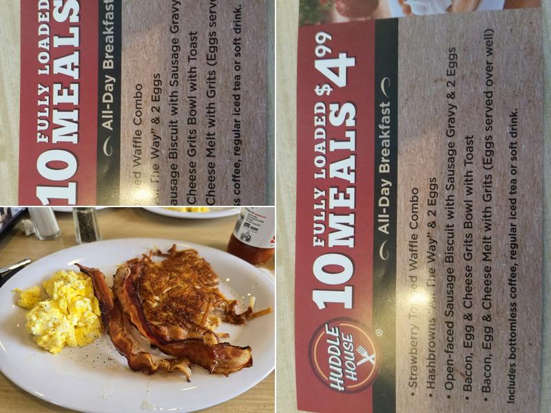 Huddle House Menu