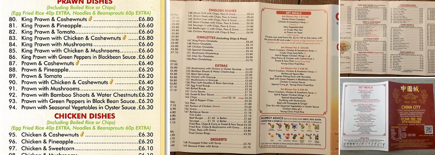 China City Menu