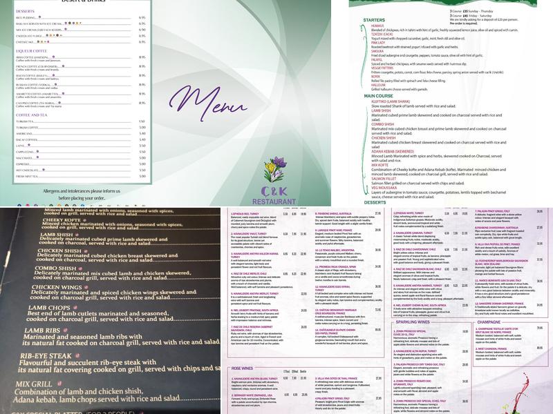 C&K Turkish Restaurant Menu