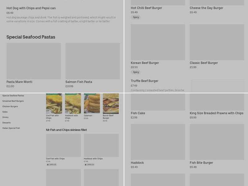 Barlestone Fish Bar- Leicestershire Menu