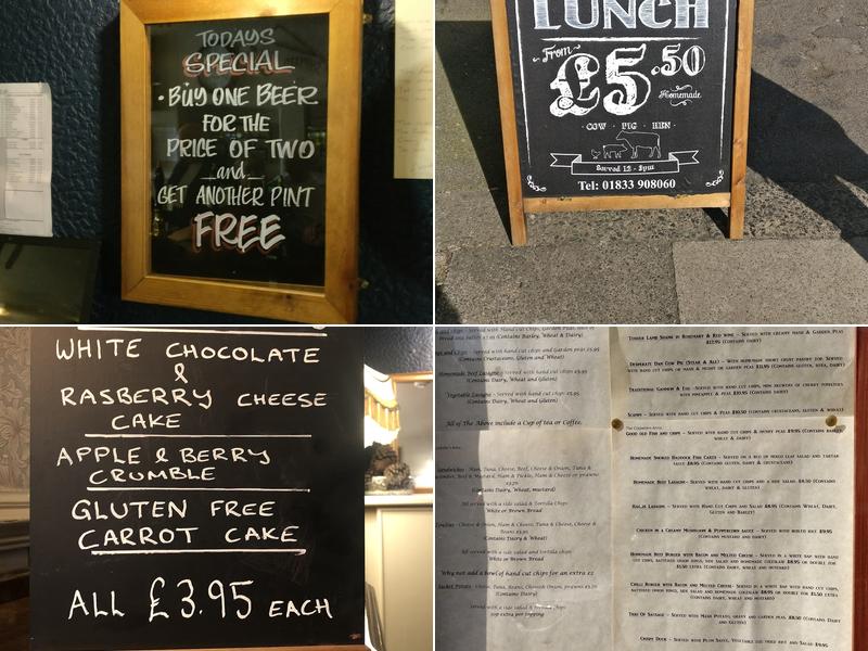 The Cricketers Arms Menu