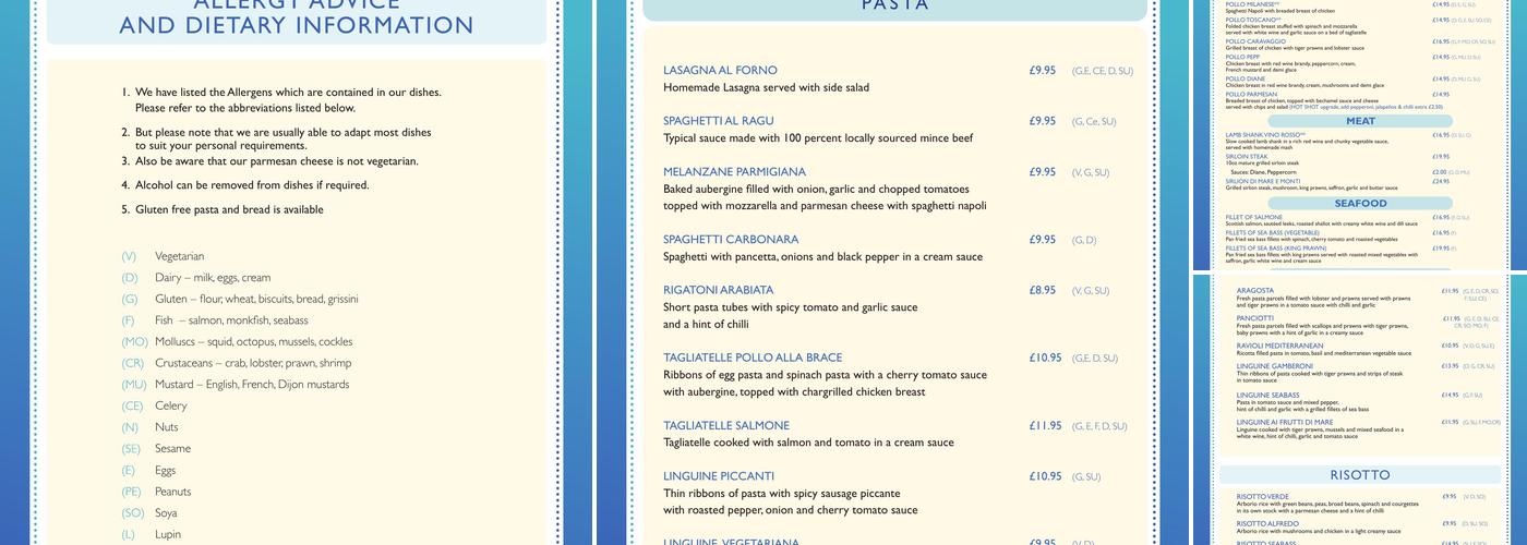 Capri Menu