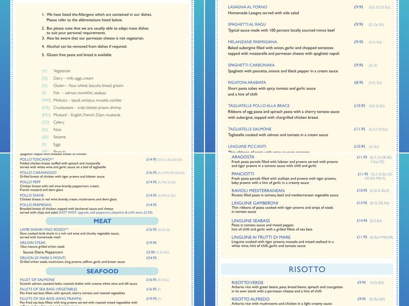 Capri Menu