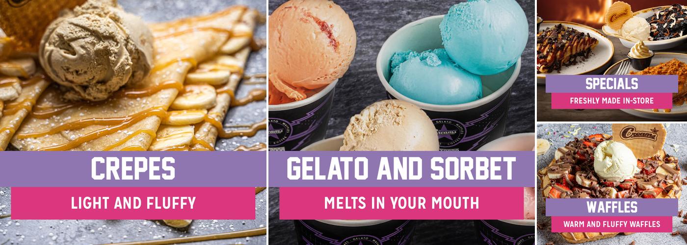 Creams Cafe Enfield Menu