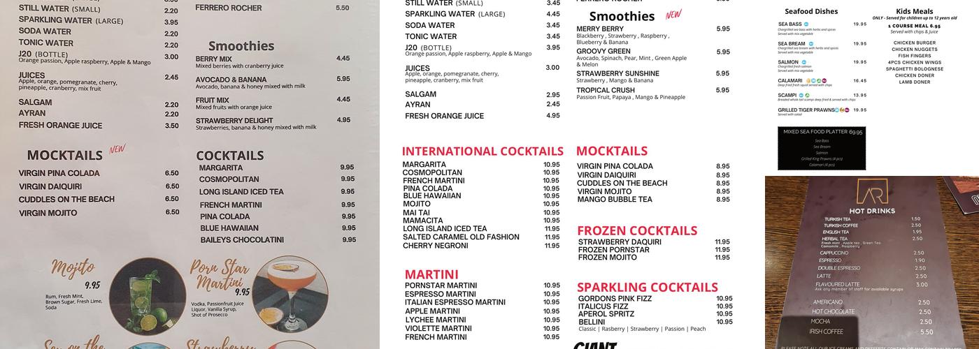 Aksular Enfield Town Menu