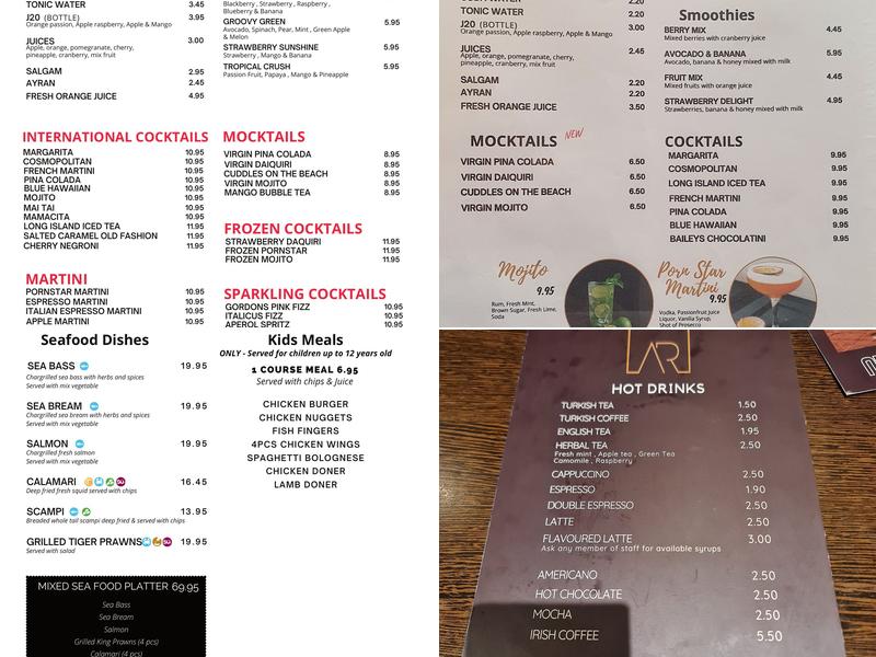 Aksular Enfield Town Menu