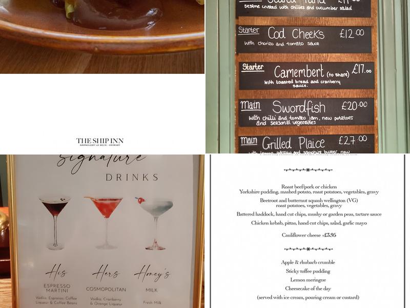 The Ship Inn Menu