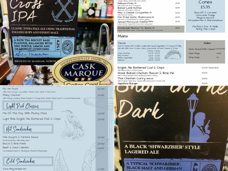 Anchor Inn Salterforth Menu