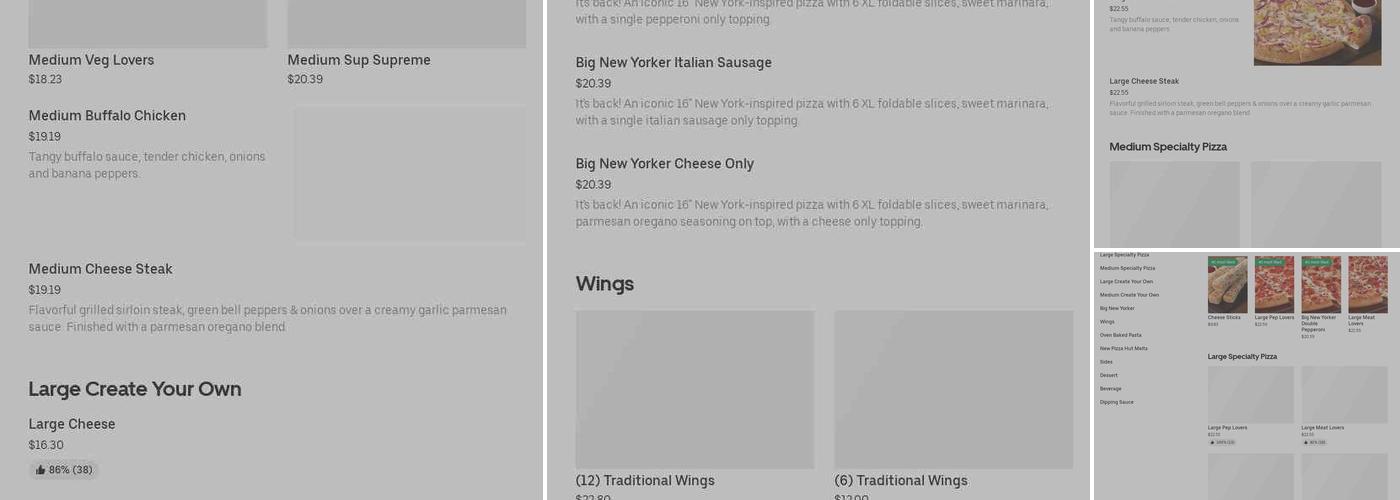Pizza Hut Menu