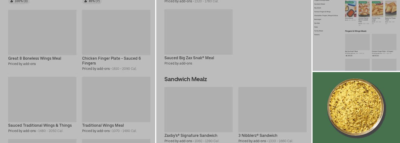 Zaxby's Chicken Fingers & Buffalo Wings Menu