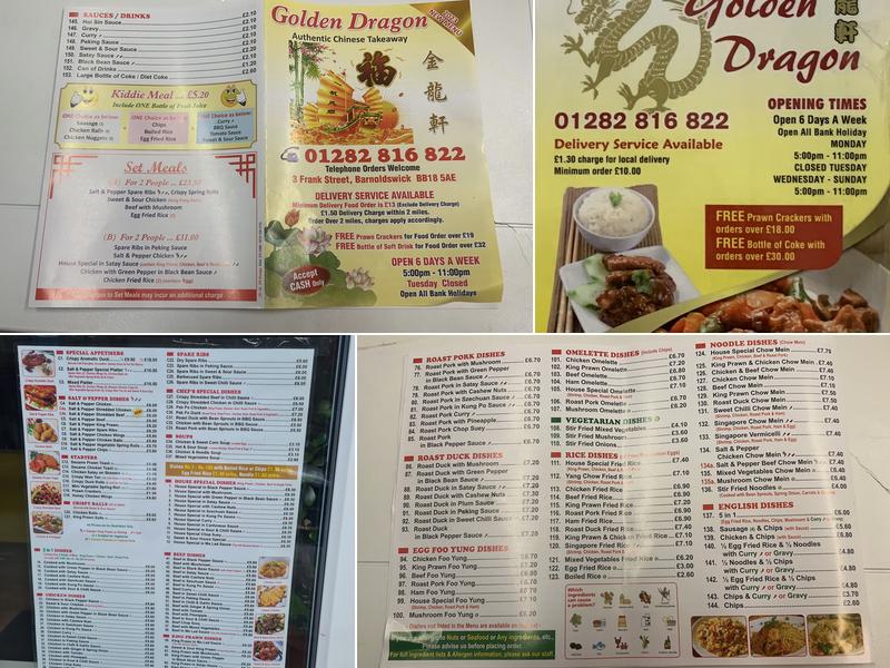 Golden Dragon Menu