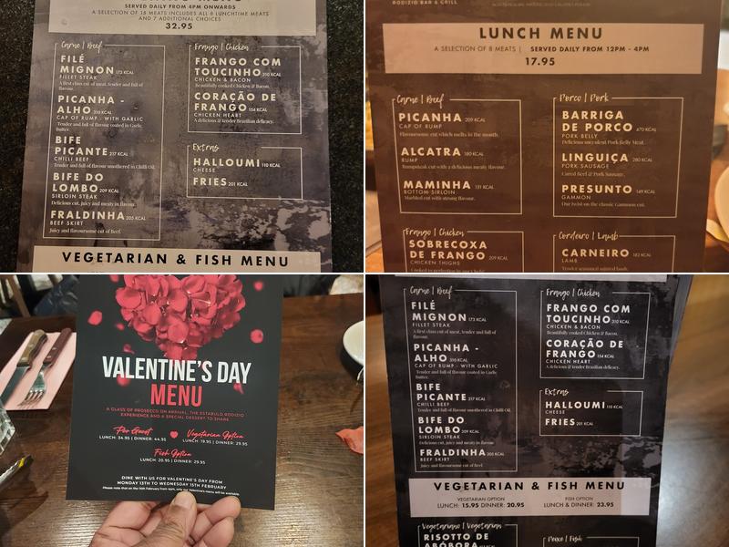 Estabulo Rodizio Bar & Grill - Barnsley Menu