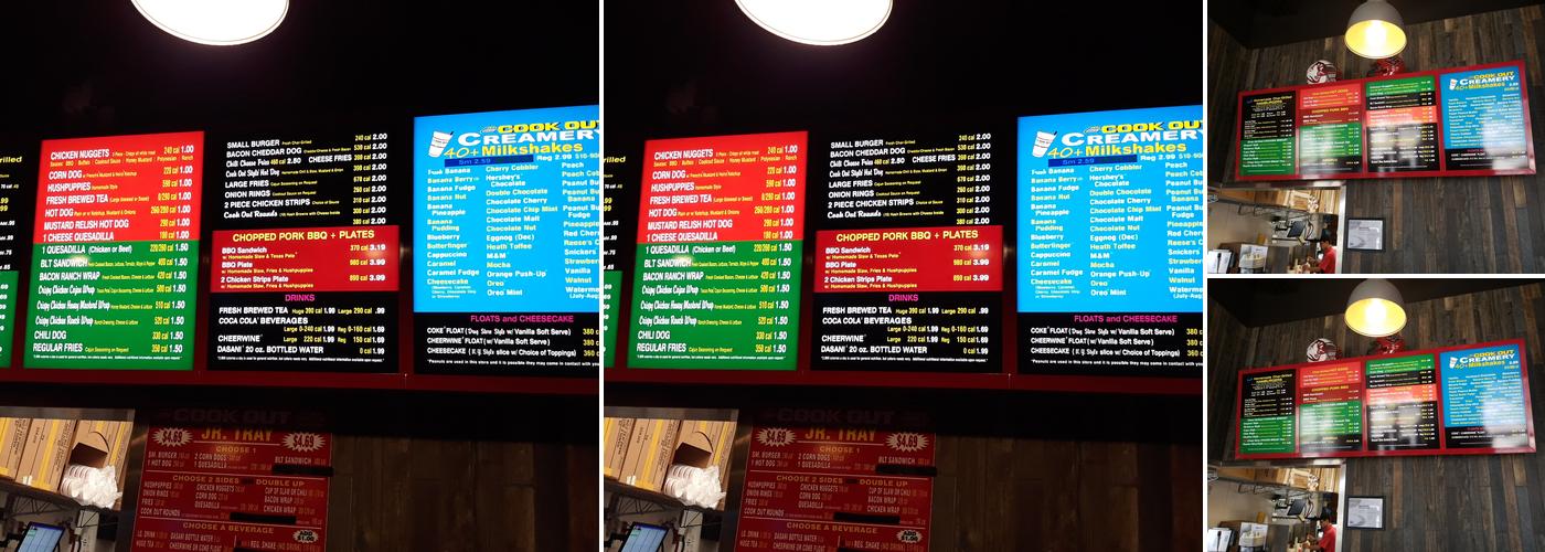Cook Out Menu
