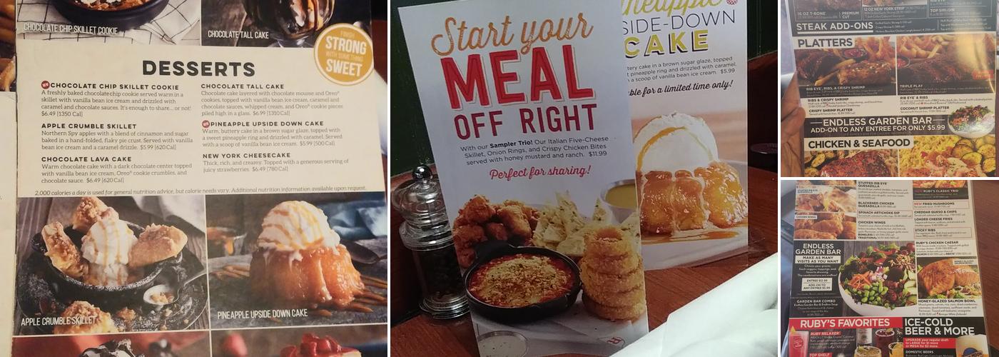 Ruby Tuesday Menu