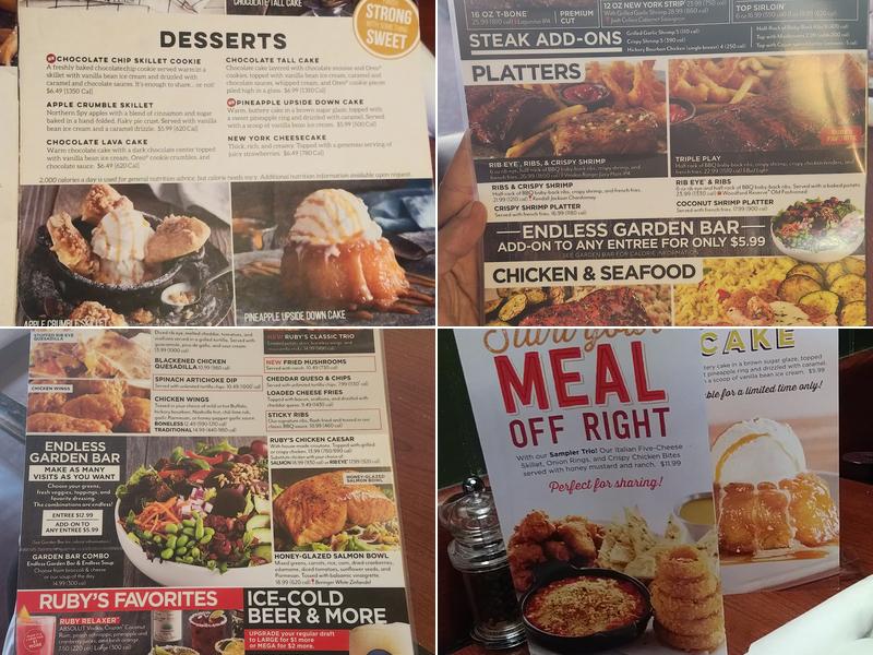 Ruby Tuesday Menu