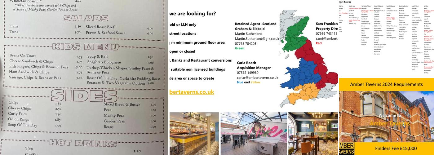 Chennells - Amber Taverns Menu