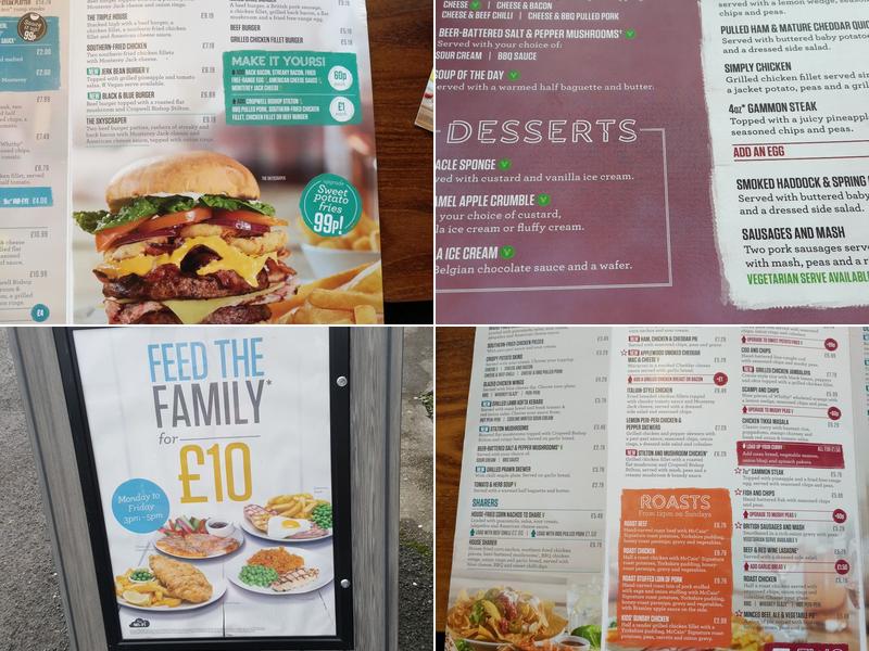 The Eastfield Arms Menu