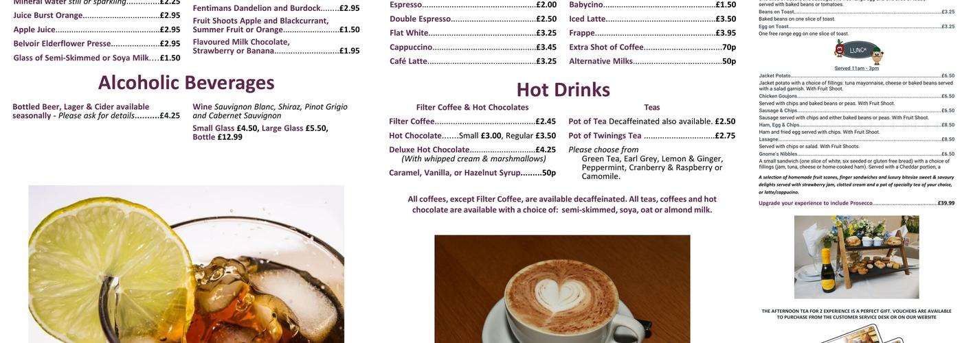 Buckingham Nurseries & Garden Centre Menu