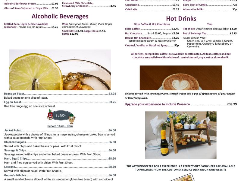 Buckingham Nurseries & Garden Centre Menu