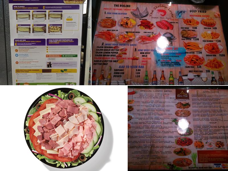 Subway Menu