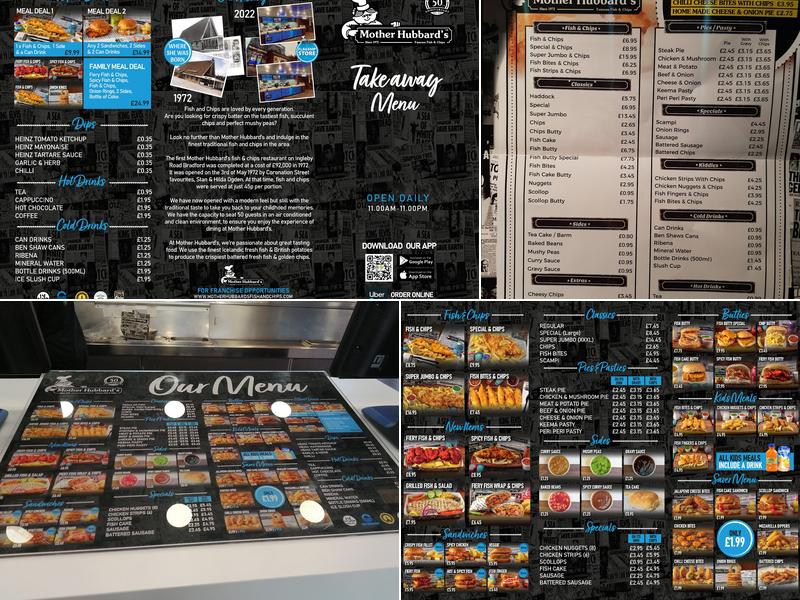 Mother Hubbard’s Menu