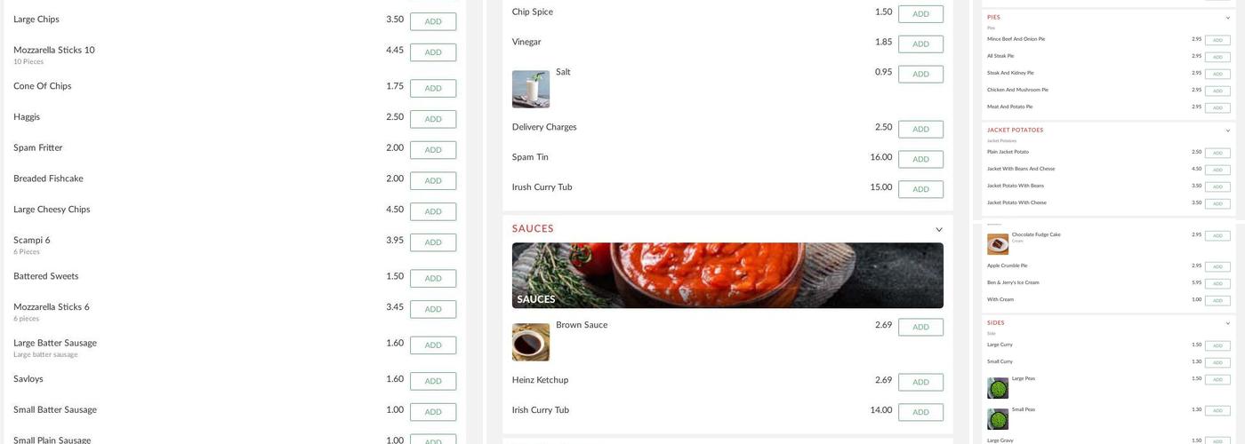 Bobby's Fish & Chips Menu