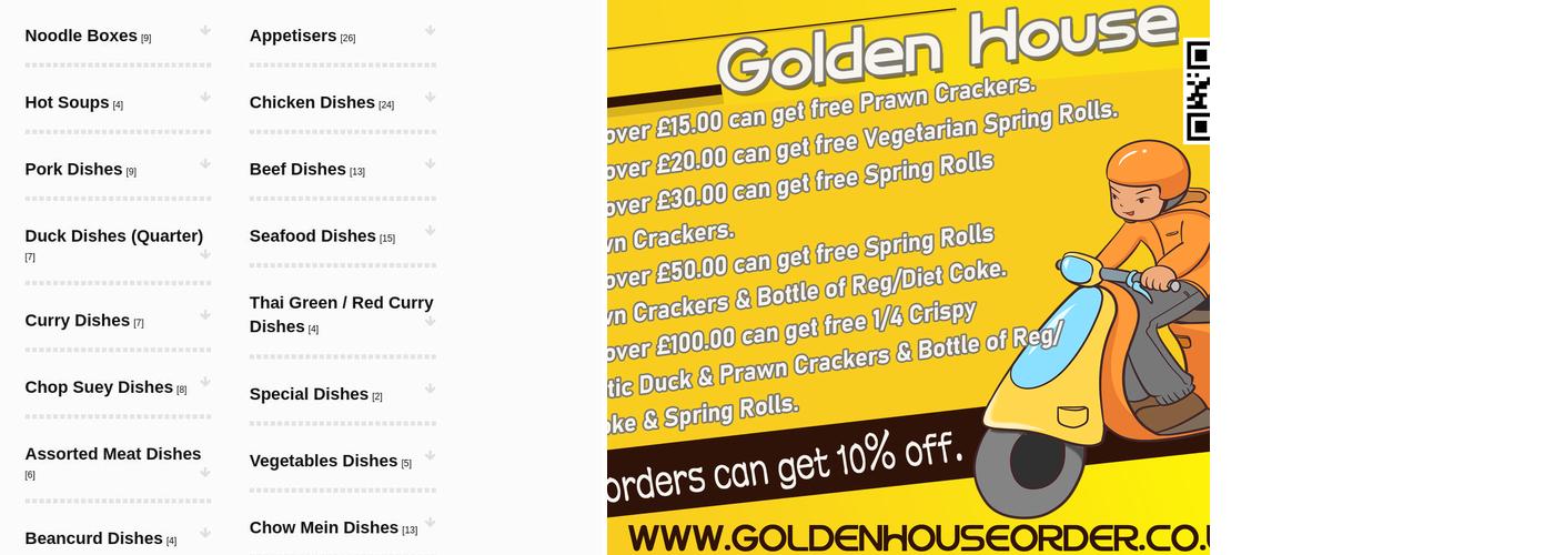 Golden House Menu