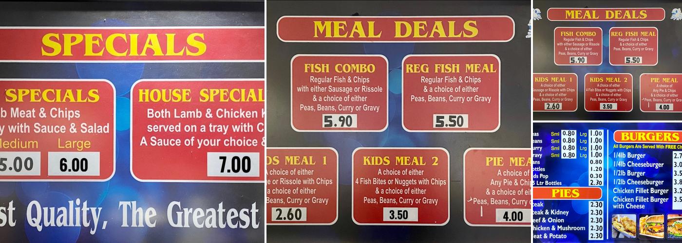 Abbey Fisheries Menu