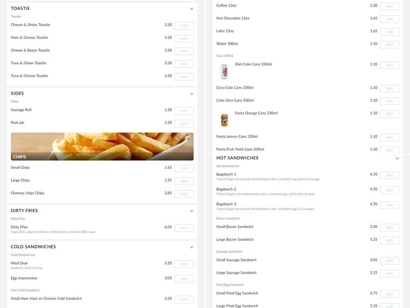 The Earl Of Sandwich Menu