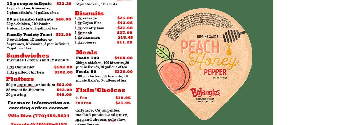 Bojangles Menu